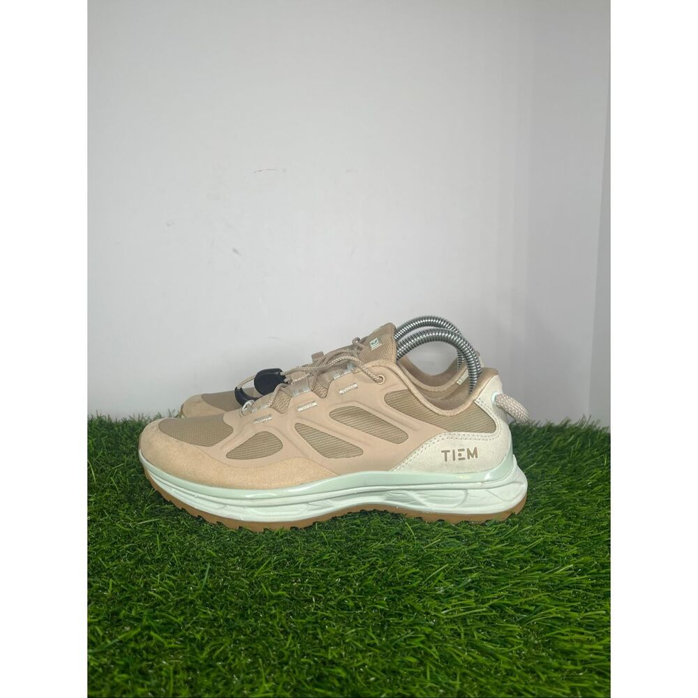 TIEM Slipstream Women’s Cycling Shoes Size 7 Beige Tan Cream SPD Clipless Indoor
